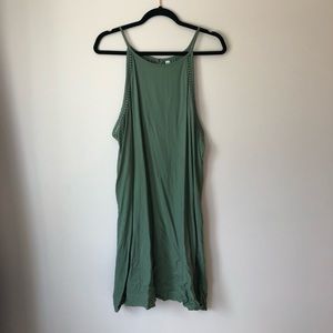 Army green swing dress